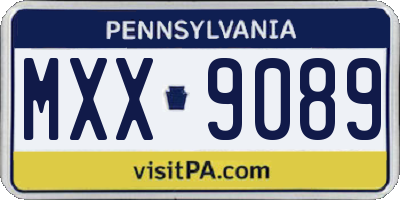 PA license plate MXX9089