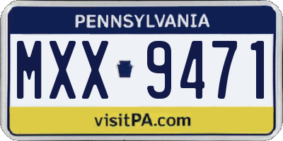 PA license plate MXX9471