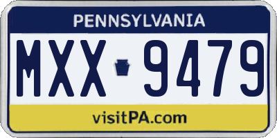 PA license plate MXX9479