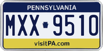 PA license plate MXX9510