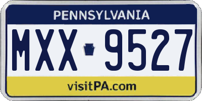 PA license plate MXX9527