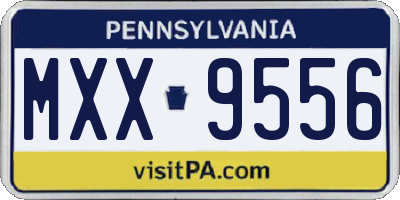 PA license plate MXX9556