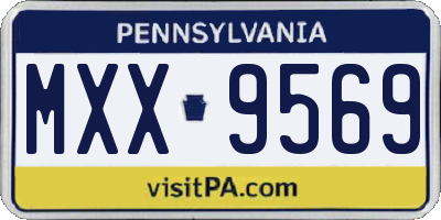 PA license plate MXX9569