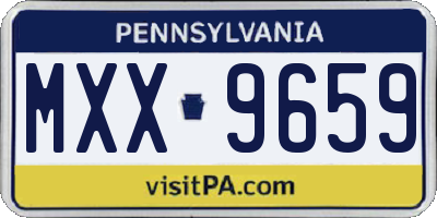 PA license plate MXX9659