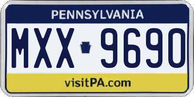 PA license plate MXX9690