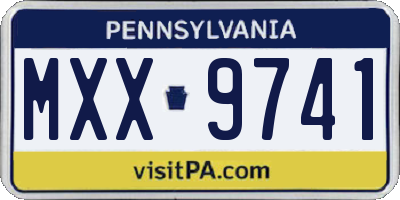 PA license plate MXX9741