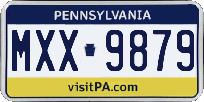 PA license plate MXX9879