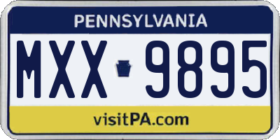 PA license plate MXX9895
