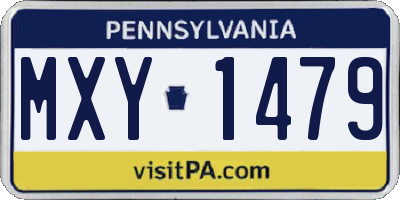 PA license plate MXY1479