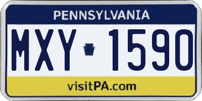 PA license plate MXY1590