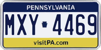 PA license plate MXY4469