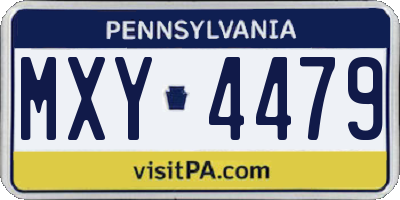 PA license plate MXY4479