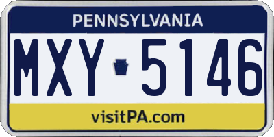 PA license plate MXY5146