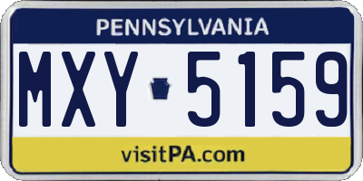 PA license plate MXY5159