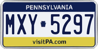 PA license plate MXY5297