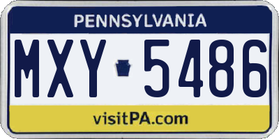 PA license plate MXY5486