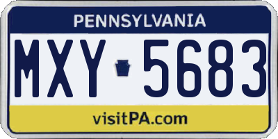 PA license plate MXY5683