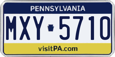 PA license plate MXY5710