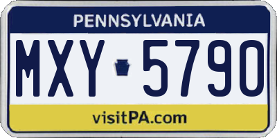 PA license plate MXY5790
