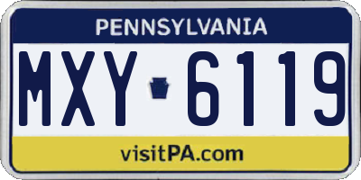 PA license plate MXY6119