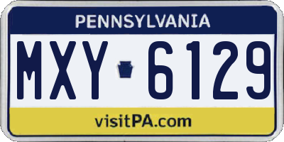 PA license plate MXY6129