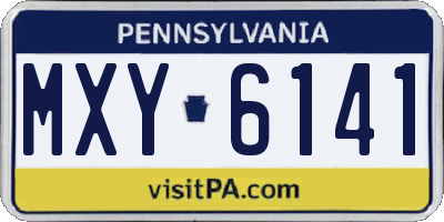 PA license plate MXY6141