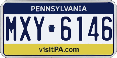 PA license plate MXY6146