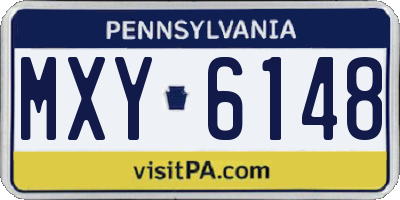 PA license plate MXY6148