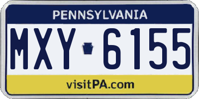PA license plate MXY6155