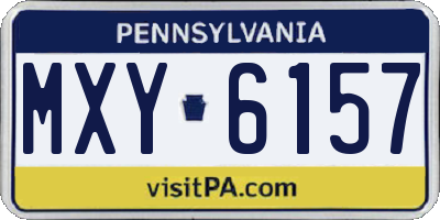 PA license plate MXY6157