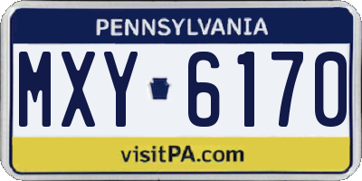 PA license plate MXY6170