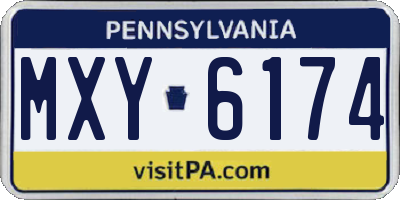 PA license plate MXY6174
