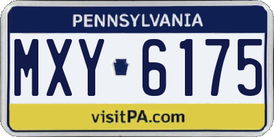 PA license plate MXY6175