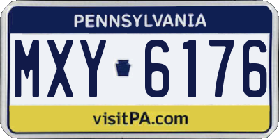 PA license plate MXY6176