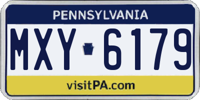 PA license plate MXY6179