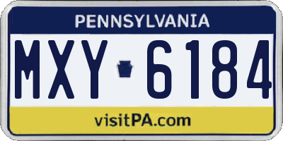 PA license plate MXY6184