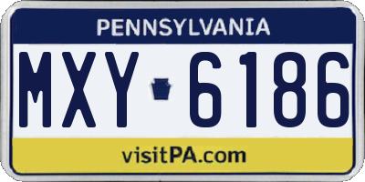 PA license plate MXY6186