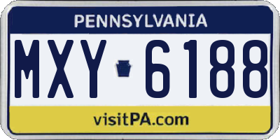 PA license plate MXY6188