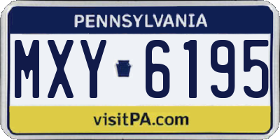 PA license plate MXY6195
