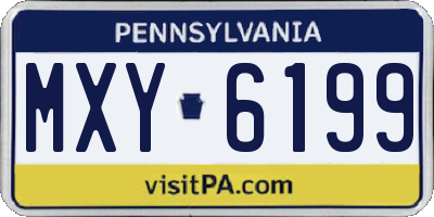 PA license plate MXY6199
