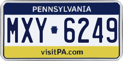 PA license plate MXY6249