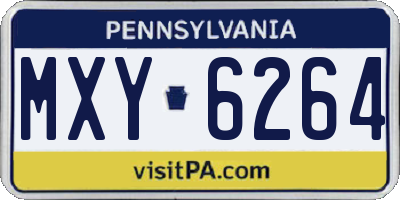 PA license plate MXY6264
