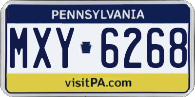 PA license plate MXY6268