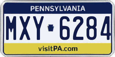 PA license plate MXY6284