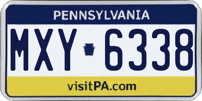 PA license plate MXY6338