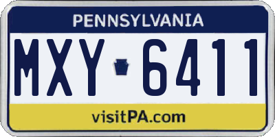 PA license plate MXY6411
