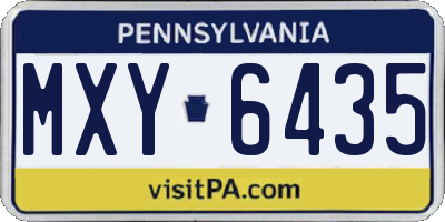 PA license plate MXY6435