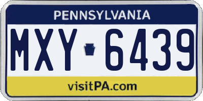 PA license plate MXY6439