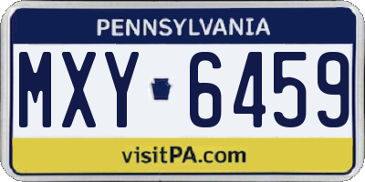 PA license plate MXY6459