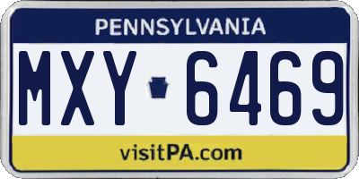 PA license plate MXY6469